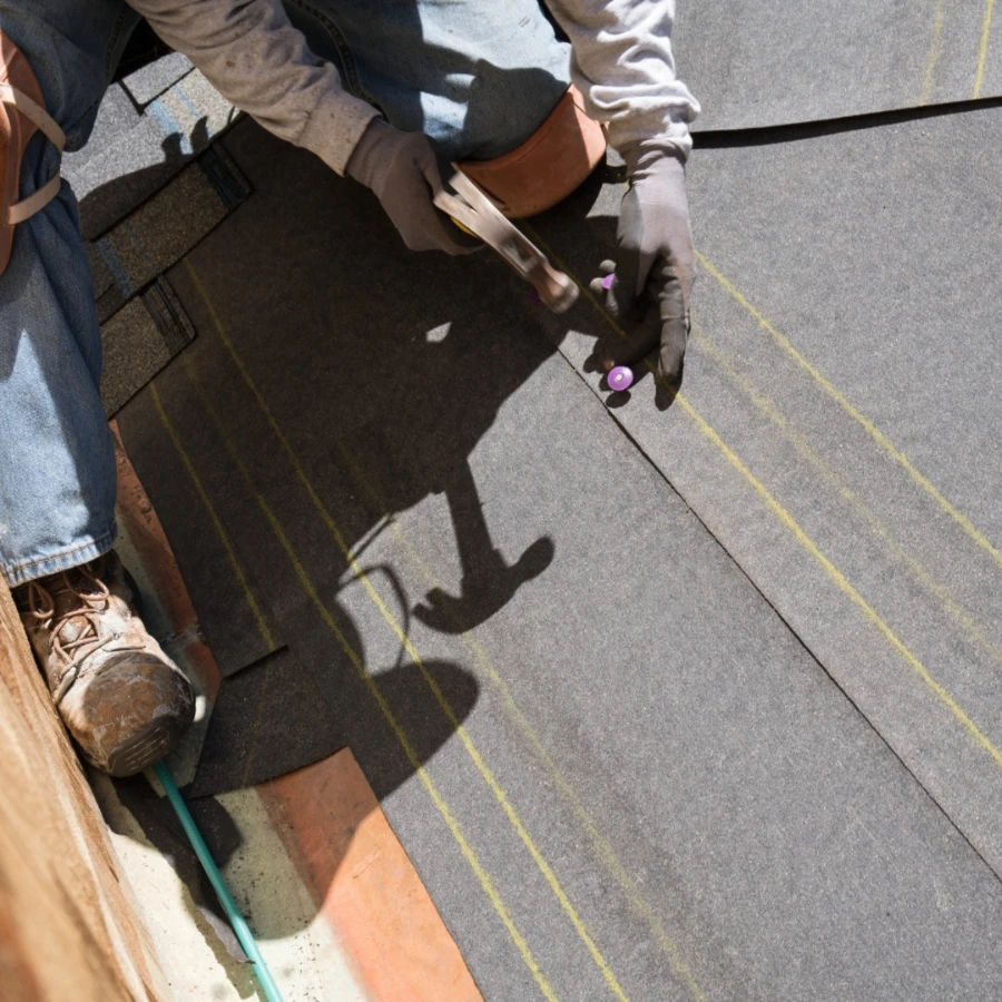 our crew  inspects and checks the roof 